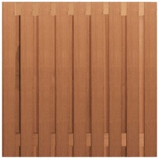 Tuinscherm hardhout 17-planks 180x180 cm