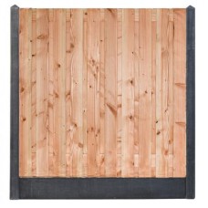 Hout-betonschutting antraciet i.c.m. geschaafd douglas scherm 21-planks Hout-betonschutting antraciet i.c.m. geschaafd douglas scherm 21-planks