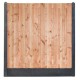 Hout-betonschutting antraciet i.c.m. geschaafd douglas scherm 21-planks