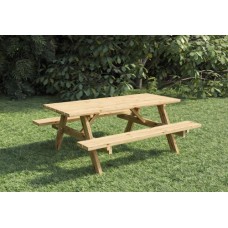 Picknicktafel basis groen geïmpregneerd