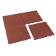 Rubbertegel 50x50x2,5 cm Rood