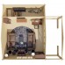 Blokhut Liverpool 540+154x540+223 cm grijs geïmpregneerd