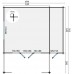 Blokhut Liverpool 540+154x540+223 cm grijs geïmpregneerd