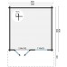 Blokhut Stian 400x400+140 cm Onbehandeld