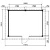 Tuinhuis Duxtail 120 vuren Lugano 400x300 cm enkele deur