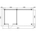 Tuinhuis Duxtail 120 vuren Altdorf 250x300 luifel 300 cm dubbele deur