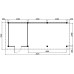 Tuinhuis Duxtail 120 vuren Altdorf 250x300 luifel 500 cm enkele deur