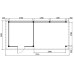 Tuinhuis Duxtail 140 vuren Zurich 300x300+400 cm enkele deur