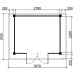 Tuinhuis Duxtail 140 vuren Nendaz 300x250 cm dubbele deur
