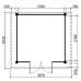 Tuinhuis Duxtail 140 douglas Sion 300x300 cm dubbele deur