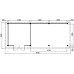 Tuinhuis Duxtail 140 douglas Sion 300x300 luifel 500 cm dubbele deur