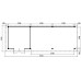 Tuinhuis Duxtail 140 douglas Sion 300x300 luifel 600 cm dubbele deur