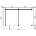 Tuinhuis Duxtail 120 douglas Yonkers 250x300 luifel 250 cm enkele deur