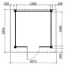 Tuinhuis Duxtail 120 douglas Malters 250x250 cm enkele deur