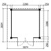 Tuinhuis Duxtail 120 douglas Malters 250x250 cm dubbele deur