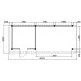 Tuinhuis Duxtail 120 douglas Malters 250x250 luifel 400 cm enkele deur