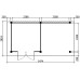 Tuinhuis Duxtail 120 douglas Malters 250x250 luifel 250 cm dubbele deur
