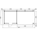 Tuinhuis Duxtail 120 douglas Horn 300x300 luifel 400 cm enkele deur