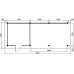 Tuinhuis Duxtail 120 douglas Horn 300x300 luifel 500 cm enkele deur
