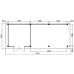 Tuinhuis Duxtail 120 douglas Horn 300x300 luifel 500 cm dubbele deur