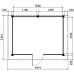 Tuinhuis Duxtail 120 douglas Loretto 400x300 cm enkele deur