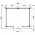 Tuinhuis Duxtail 120 douglas Loretto 400x300 cm dubbele deur