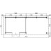Tuinhuis Duxtail 120 douglas Loretto 400x300 luifel 400 cm dubbele deur