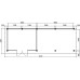 Tuinhuis Duxtail 120 douglas Loretto 400x300 luifel 500 cm dubbele deur