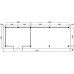 Tuinhuis Duxtail 120 douglas Loretto 400x300 luifel 600 cm dubbele deur