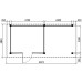Tuinhuis Duxtail 120 douglas Paggau 300x250 luifel 250 cm enkele deur