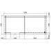 Blokhut Bloktail vuren 28 mm Burg 300x250 luifel 300 cm