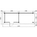 Tuinhuis Duxtail 120 douglas Naters 300x200 luifel 300 cm enkele deur