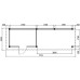 Tuinhuis Duxtail 120 douglas Naters 300x200 luifel 400 cm enkele deur