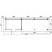 Tuinhuis Duxtail 120 douglas Naters 300x200 luifel 500 cm enkele deur