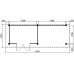 Tuinhuis Duxtail 120 douglas Naters 300x200 luifel 300 cm dubbele deur