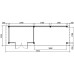 Tuinhuis Duxtail 120 douglas Naters 300x200 luifel 400 cm dubbele deur