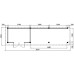 Tuinhuis Duxtail 120 douglas Naters 300x200 luifel 500 cm dubbele deur