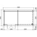 Blokhut Bloktail vuren 28 mm Donau 250x250 luifel 250 cm