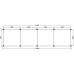 Overkapping overhead design vuren Ella 1200x300 cm