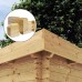 Garage Bloktail vuren 45 mm Piet 350x400 cm