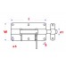 Hangslotgrendel 80x100 mm zwart