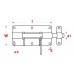 Hangslotgrendel 70x80 mm zwart