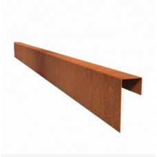 Cortenstaal U-profiel 50 opsluitband 5x15x100cm Cortenstaal U-profiel 50 opsluitband 5x15x100cm
