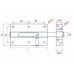 Plaatgrendel 100x70 mm Zwart