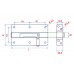 Plaatgrendel 90x65 mm Zwart