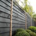 Tuinplank douglas bezaagd 2,2x20x400 cm zwart gedompeld