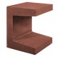 U-element 40x40x50 cm corten bruin