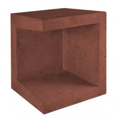 U-element 40x40x50 cm corten bruin hoek