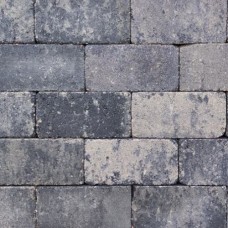 Antieke trommel betonstraatsteen 21x10,5x6 cm grijs/zwart