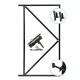 Deurframe ijzer zwart gespoten 155x90 cm